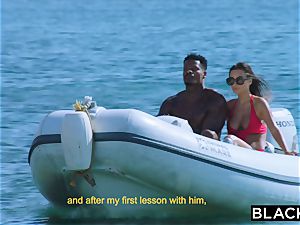 BLACKED perfect bod hotty tears up Her big black cock Diving Coach